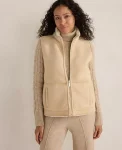 Ann Taylor All Weekend|Haven Well Within Faux Suede And Sherpa Reversible Vest Full Moon Grey