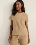 Ann Taylor All Weekend|Haven Well Within Suede Muscle Tee Nougat-Haven