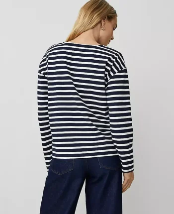 Ann Taylor Tops And Blouses|Henley Popover Pure Sapphire