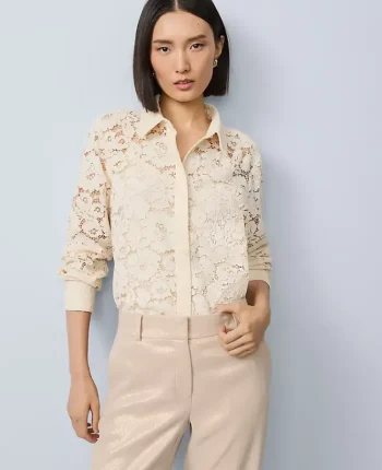 Ann Taylor Tops And Blouses|Lace Shirt Feather