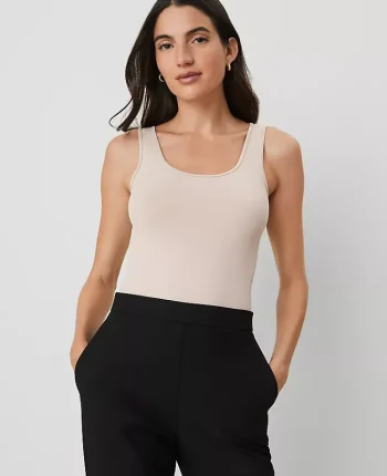 Ann Taylor Tops And Blouses|Modern Seamless Tank Top Washed Tan