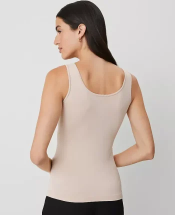 Ann Taylor Tops And Blouses|Modern Seamless Tank Top Washed Tan