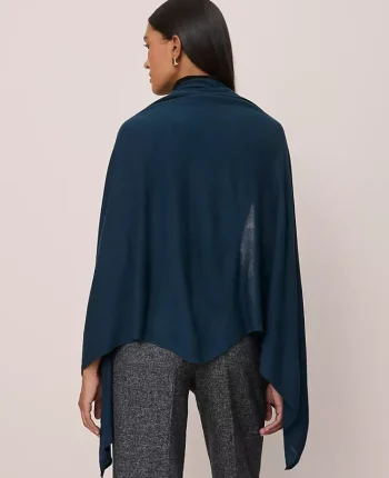 Ann Taylor Ponchos And Kimonos|Ponchos & Kimonos|Oversized Wrap Scarf Moonlit Backdrop