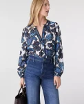 Ann Taylor Tops And Blouses|Paisley Bobble Trim Blouse Night Sky