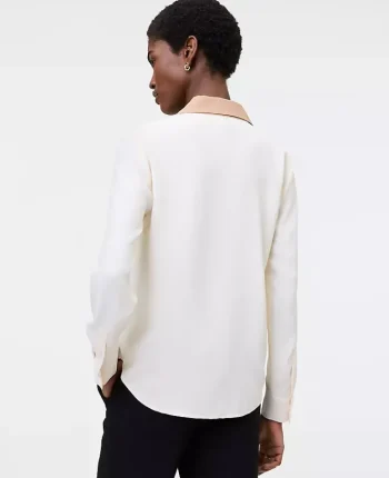 Ann Taylor New Petite Styles|Petite Button Down Shirt Creamy White