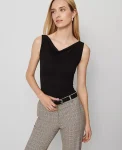 Ann Taylor Tops And Blouses|Petite Draped Cowl Neck Top Black