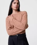 Ann Taylor Petite Sweaters|New Petite Styles|Petite Pointelle Crew Neck Sweater Warm Cocoa Heather