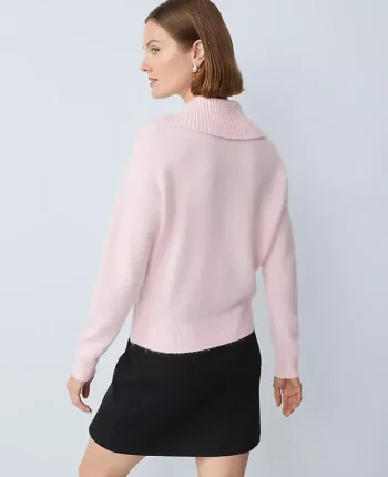 Ann Taylor Sweaters|All Sweaters|Petite Polo Sweater Faint Lilac