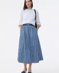 Ann Taylor Petite Skirts|New Petite Styles|Petite Striped Maxi Skirt Cold Plunge