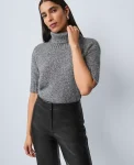 Ann Taylor Sweaters|All Sweaters|Petite Turtleneck Elbow Sleeve Sweater Tee Charcoal