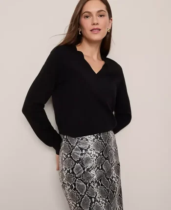 Ann Taylor Sweaters|All Sweaters|Petite V-Neck Sweater Black