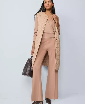 Ann Taylor Pants|Petite Pants|Petite Weekend Collection Easy Wide Leg Pant In Scuba Flower Pot