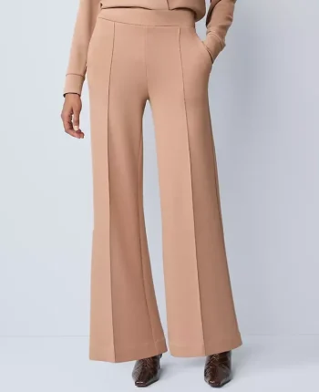 Ann Taylor Pants|Petite Pants|Petite Weekend Collection Easy Wide Leg Pant In Scuba Flower Pot