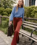 Ann Taylor Pants|Petite Pants|Petite Weekend Collection Go-Everywhere Flare Pant Smoked Paprika