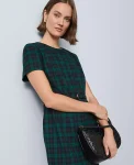 Ann Taylor Dresses|Plaid Belted Sheath Dress Rainforest
