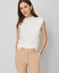 Ann Taylor Sweaters|All Sweaters|Refined Mock Neck Sweater Shell Winter White
