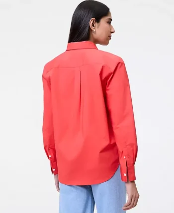 Ann Taylor Tops And Blouses|Relaxed Perfect Shirt Fiery Sunset