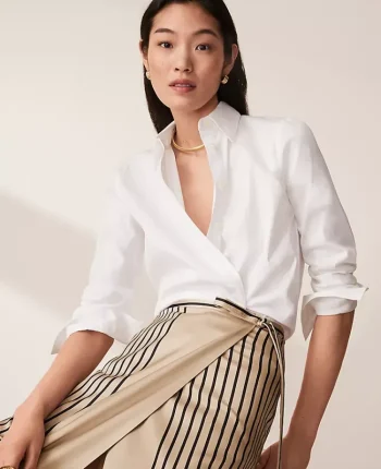 Ann Taylor Tops And Blouses|Relaxed Perfect Shirt White