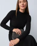 Ann Taylor Dresses|Sweaters|Ribbed Mock Neck Sweater Dress Black