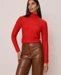 Ann Taylor Sweaters|All Sweaters|Ribbed Turtleneck Sweater Amaretto