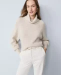 Ann Taylor Sweaters|All Sweaters|Ribbed Turtleneck Sweater Pale Sand Heather