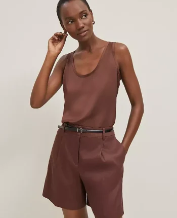 Ann Taylor Tops And Blouses|Scoop Neck Tank Top Rich Walnut