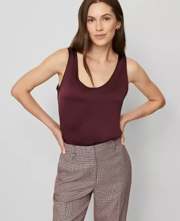 Ann Taylor Tops And Blouses|Scoop Neck Tank Top Poised Plum