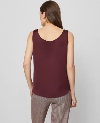 Ann Taylor Tops And Blouses|Scoop Neck Tank Top Poised Plum