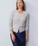 Ann Taylor Sweaters|All Sweaters|Shimmer Ann Cardigan Silver