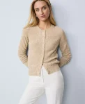 Ann Taylor Sweaters|All Sweaters|Shimmer Ann Cardigan Gold