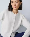 Ann Taylor Sweaters|All Sweaters|Shimmer Crew Neck Cardigan Winter White