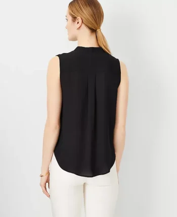 Ann Taylor Tops And Blouses|Sleeveless Camp Shirt Black