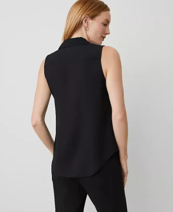 Ann Taylor Tops And Blouses|Sleeveless Essential Shirt Black
