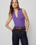 Ann Taylor Tops And Blouses|Sleeveless V-Neck Top Majestic Violet
