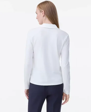 Ann Taylor Tops And Blouses|Split Neck Button Down Shirt Winter White