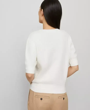 Ann Taylor Sweaters|All Sweaters|Stitch Sweater Tee Winter White
