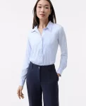 Ann Taylor Tops And Blouses|Striped Relaxed Perfect Shirt Powdered Periwinkle