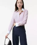 Ann Taylor Tops And Blouses|Striped Relaxed Perfect Shirt Faint Lilac