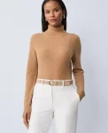Ann Taylor Cashmere|Sweaters|Studio Collection Cashmere Ribbed Turtleneck Sweater Camel