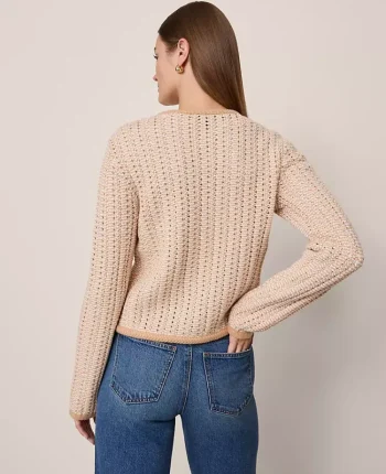 Ann Taylor Sweaters|All Sweaters|Textured Stitch Cardigan Camel Multi