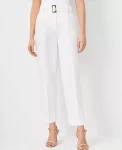 Ann Taylor Pants|The Belted Taper Pant White