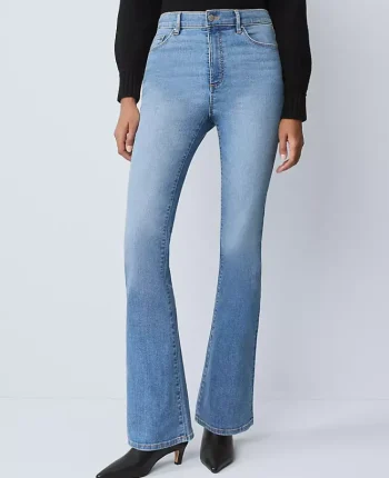Ann Taylor Jeans|Weekend Pants & Jeans|The Boot Jean &mdash;Curvy Fit Bright Mid Indigo Wash
