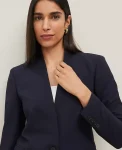 Ann Taylor Jackets And Blazers|Suits|The Collarless Blazer In Seasonless Stretch Deep Navy Sky