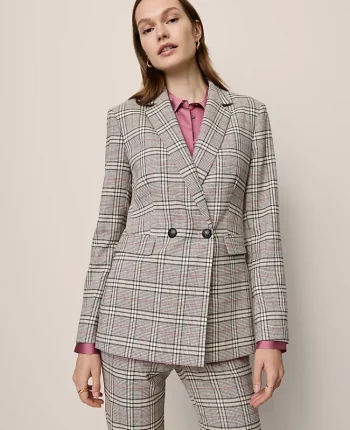 Ann Taylor Jackets And Blazers|The Crosby Blazer In Plaid Pale Sandalwood