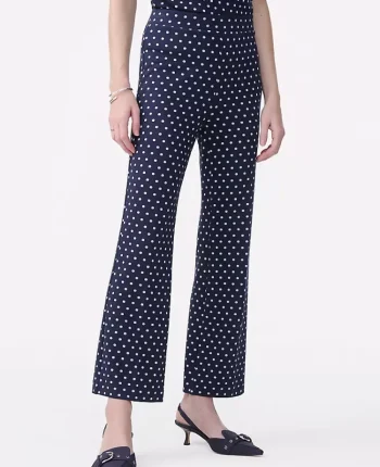 Ann Taylor Pants|The Dotted Flare Ankle Pant Night Sky