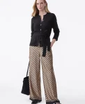 Ann Taylor Pants|The Easy Wide-Leg Pant In Geo Satin Black
