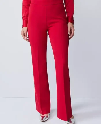 Ann Taylor Suits|Suits|The Flare Trouser In Fluid Crepe Jewel Red