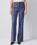 Ann Taylor Suits|Suits|The Flare Trouser In Plaid - Curvy Fit Blue Plaid Multi
