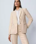 Ann Taylor Jackets And Blazers|Suits|The Greenwich Blazer In Metallic Jacquard Gold/White