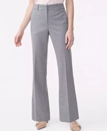 Ann Taylor Pants|The Jayne Trouser In Houndstooth Blue/Tan Houndstooth Multi